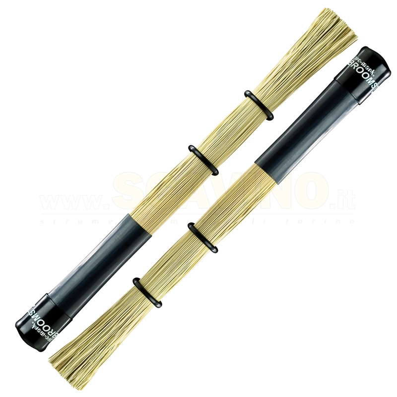 Promark PMBRM1 Spazzole per Batteria in Saggina, Broomstick medie