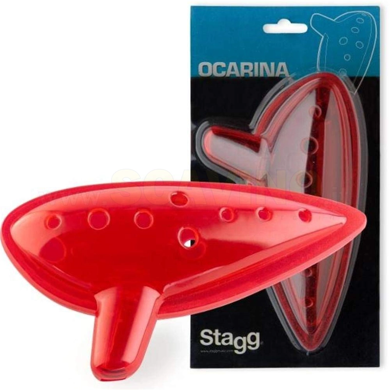 Ocarina Stagg in Plastica Rosso OCA PL RD