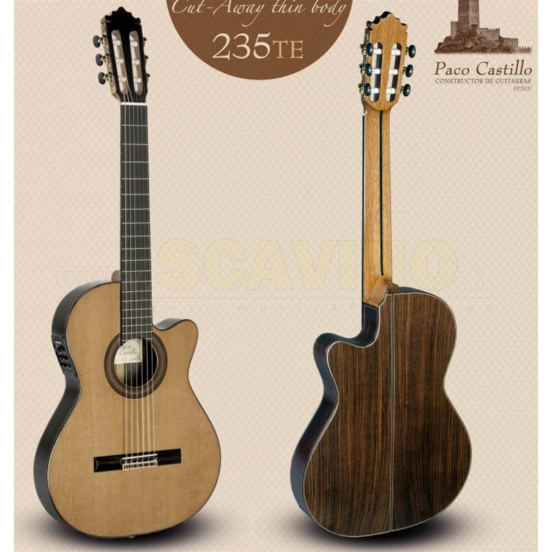 PACO CASTILLO CHITARRA CLASSICA ELETTRIFICATA 235TE THIN BODY