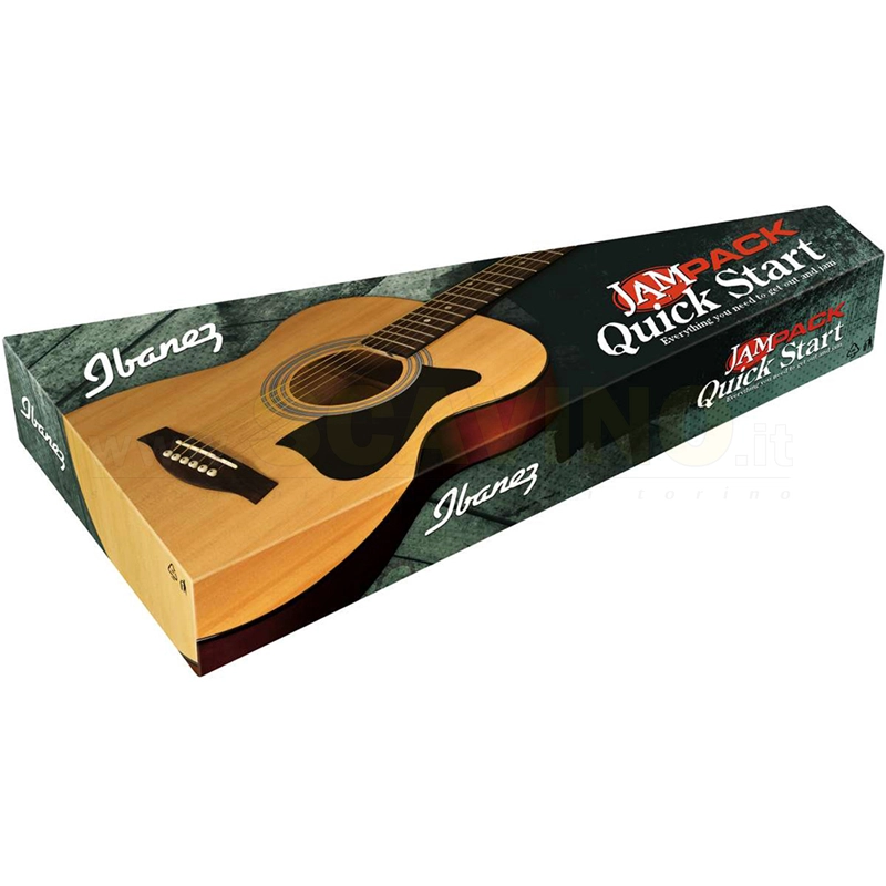 Ibanez VC50NJP NT kit completo di chitarra acustica ed accessori finitura Natural High Gloss