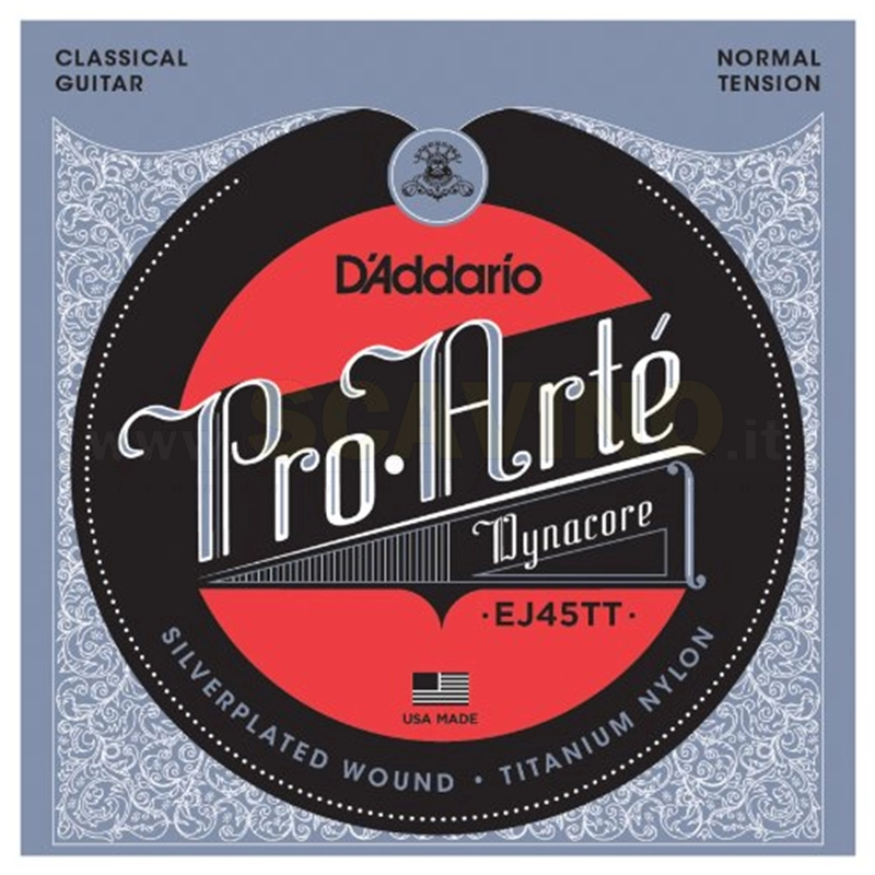D'addario EJ45TT Set Corde per Chitarra Classica Titanio
