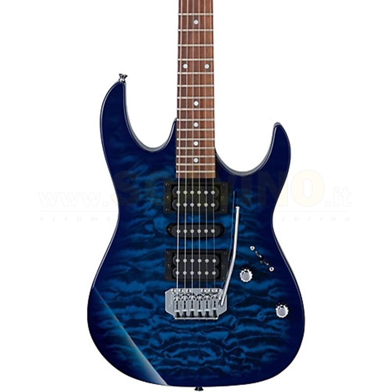 Ibanez GRX70QA TBB Chitarra elettrica finitura Transparent Blue Burst
