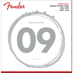 Fender 250LR NPS BALL END 9-46 Super 250 Guitar Strings, Nickel Plated Steel, Ball End, 250LR Gauges .009-.046, (6)