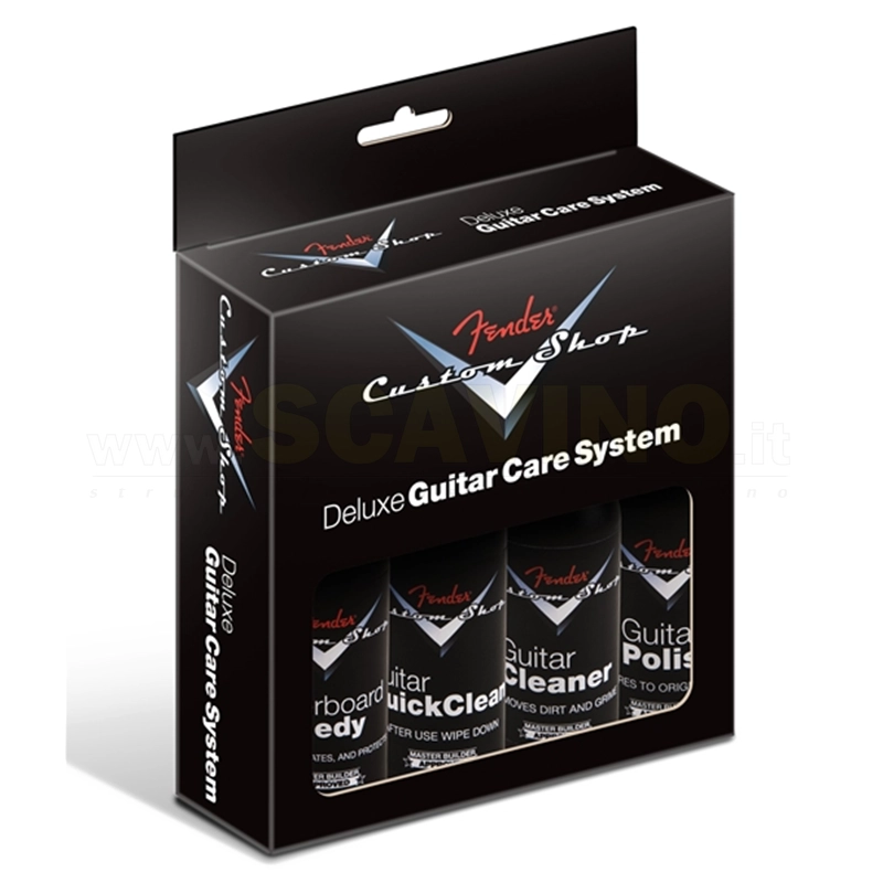 Fender Custom Shop Deluxe Guitar Care System, 4 Pack, Black 0990539000