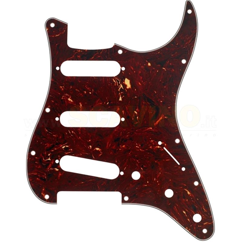 Fender Pickguard, Stratocaster® S/S/S, 11-Hole Mount, Tortoise Shell, 4-Ply