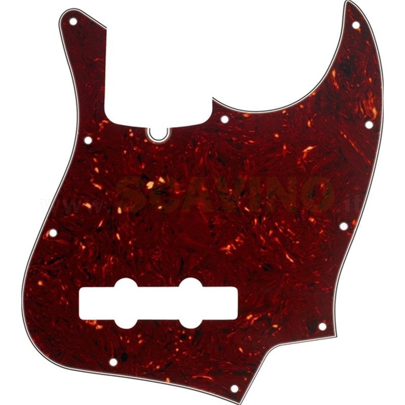 Fender Pickguard, Jazz Bass®, 10-Hole Mount (with Truss Rod Notch), Tortoise Shell, 4-Ply 0992157000