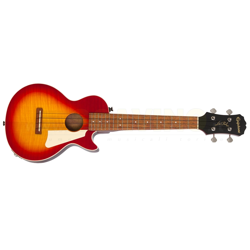 Epiphone Ukulele Les Paul Tenore Elettrificato Heritage Cherry Sunburst