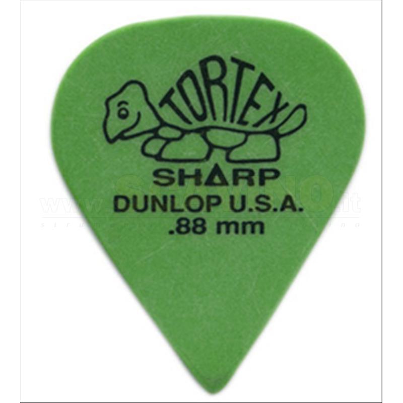 Dunlop 412P Tortex Sharp Green .88 conf. da 6 plettri