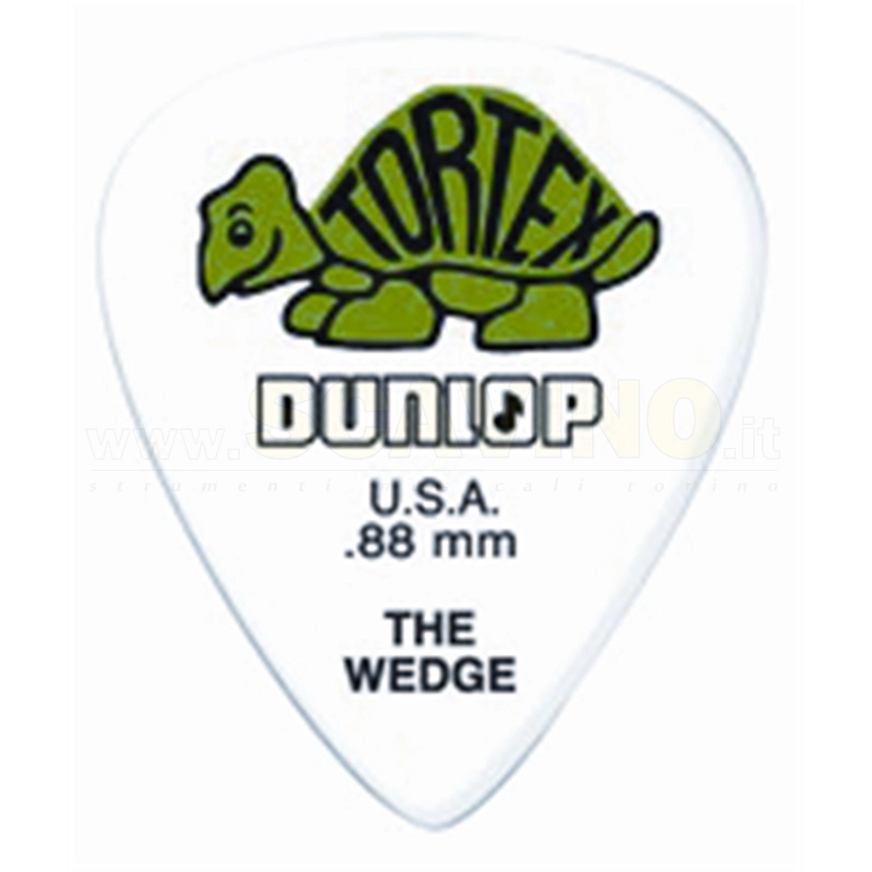 Dunlop 424P Tortex Wedge Green .88 conf. da 6 plettri