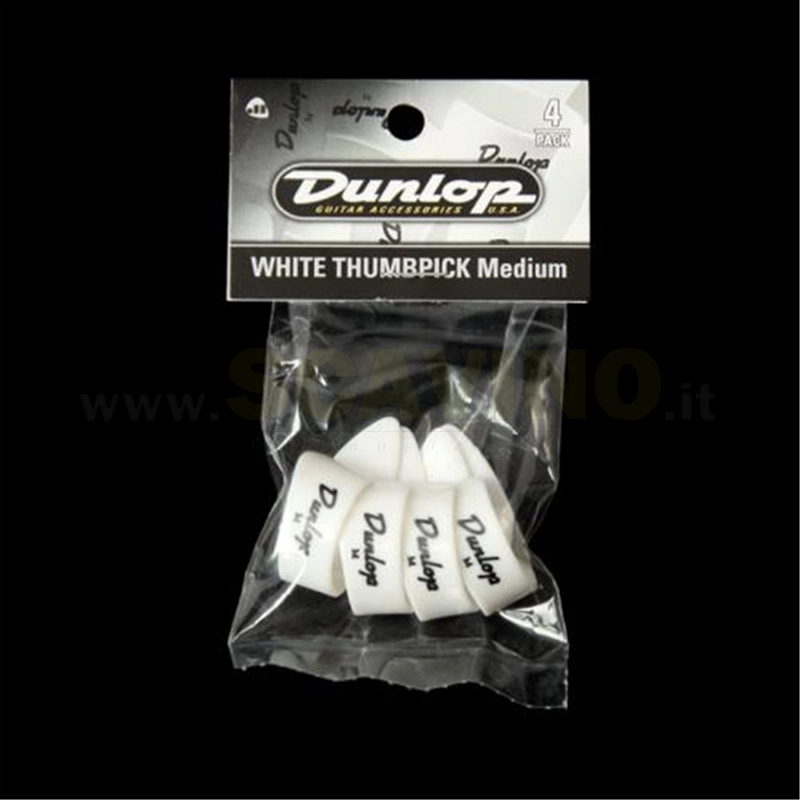 DUNLOP 9002P THUMB MEDIUM - PLAYER'S PACK 4 PLETRI