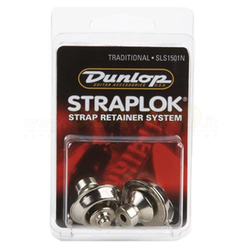 Dunlop SLS1501N Straplok Traditional Strap Retainer System, Nickel