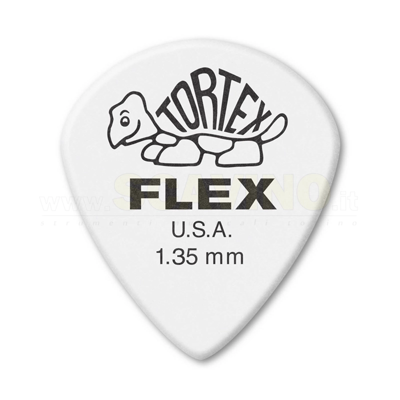 Dunlop 466R135 Tortex Flex Jazz III XL 1.35 mm Bag/72