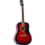 Eko Ranger 6 Red Sunburst - Chitarra acustica colore Rosso sfumato
