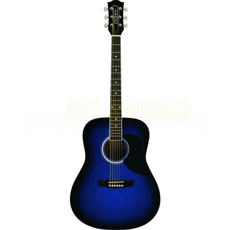 Eko Ranger 6 Blue Sunburst - Chitarra acustica Blu sfumato