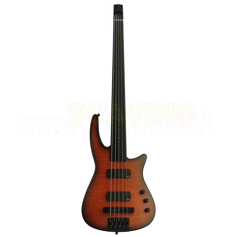 NS Design NXTa Basso Radius 5 Corde, Fretless, Sunburst
