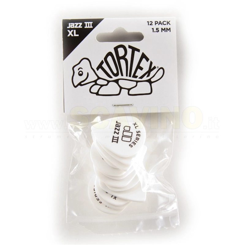 DUNLOP 498P1.50 TORTEX JAZZ III XL, 1.5MM