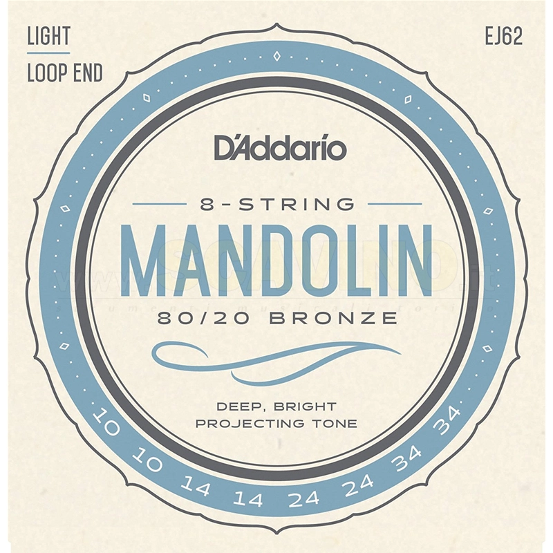 D'Addario EJ62 Muta per Mandolino 10-34 Bronze