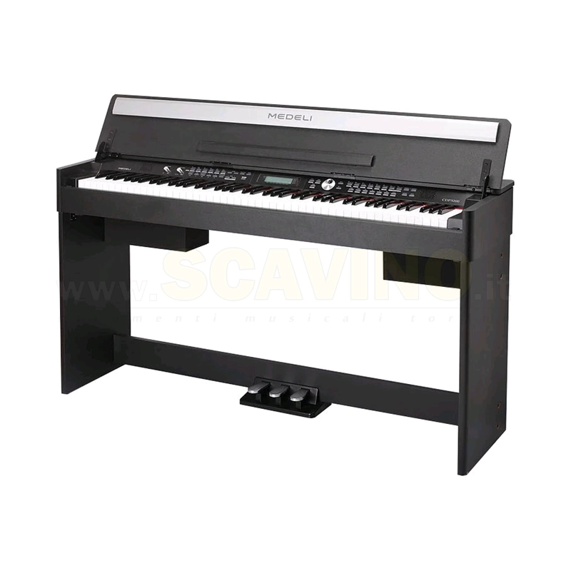 MEDELI CDP5200 B pianoforte digitale con accompagnamenti completo di stand e pedali