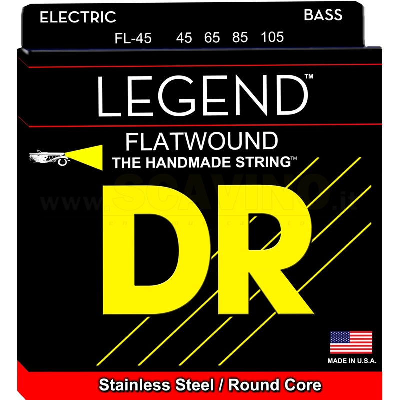 DR FL-45 LEGENDS Flatwound 45-105 liscie
