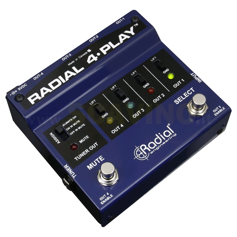 Radial 4-Play direct box - d.i. - splitter