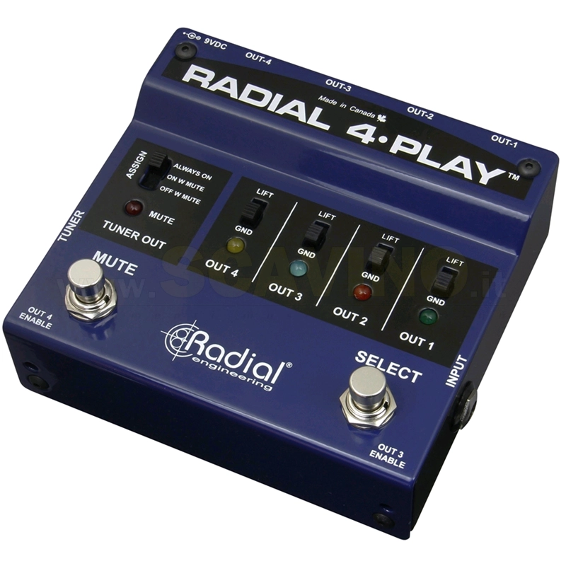 Radial 4-Play direct box - d.i. - splitter