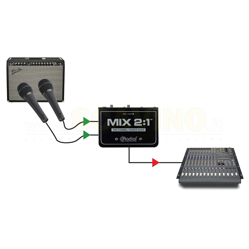 RADIAL MIX 2:1 mixer due canali