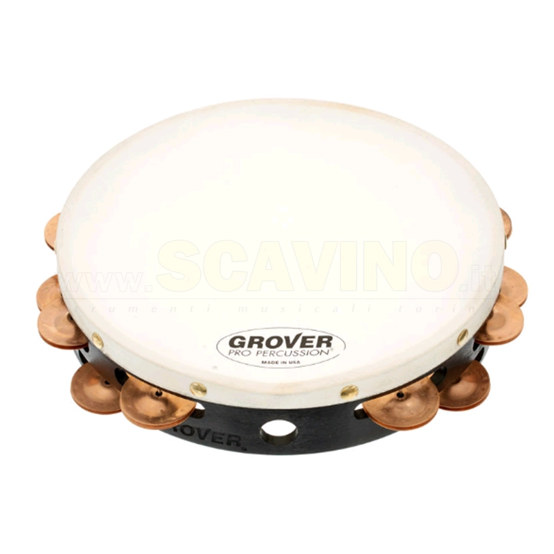 GROVER T2/BC Tamburello con sonagli 10" beryllium