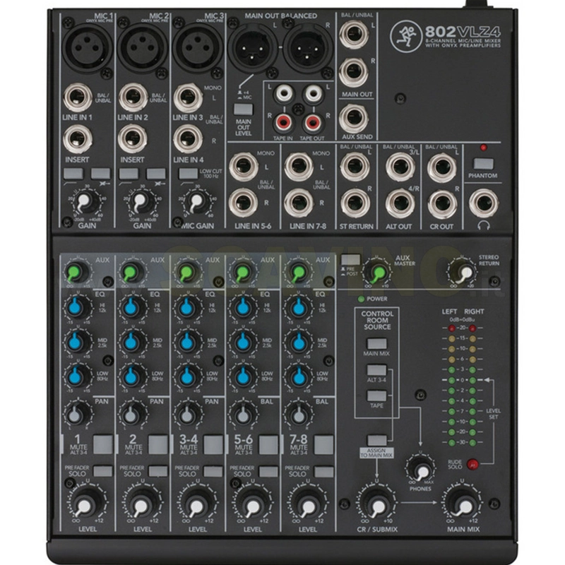 Mackie 802 VLZ4 Mixer Analogico 8 Canali con 3 Mic Preamp Onyx