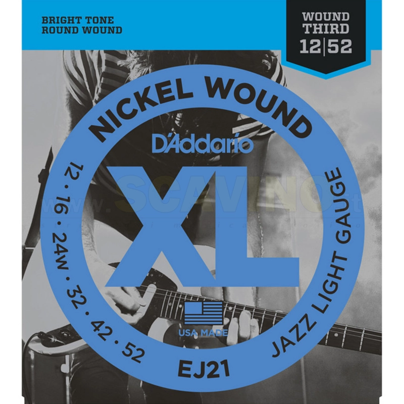 D'Addario EJ21 Corde per Chitarra Elettrica 12-52