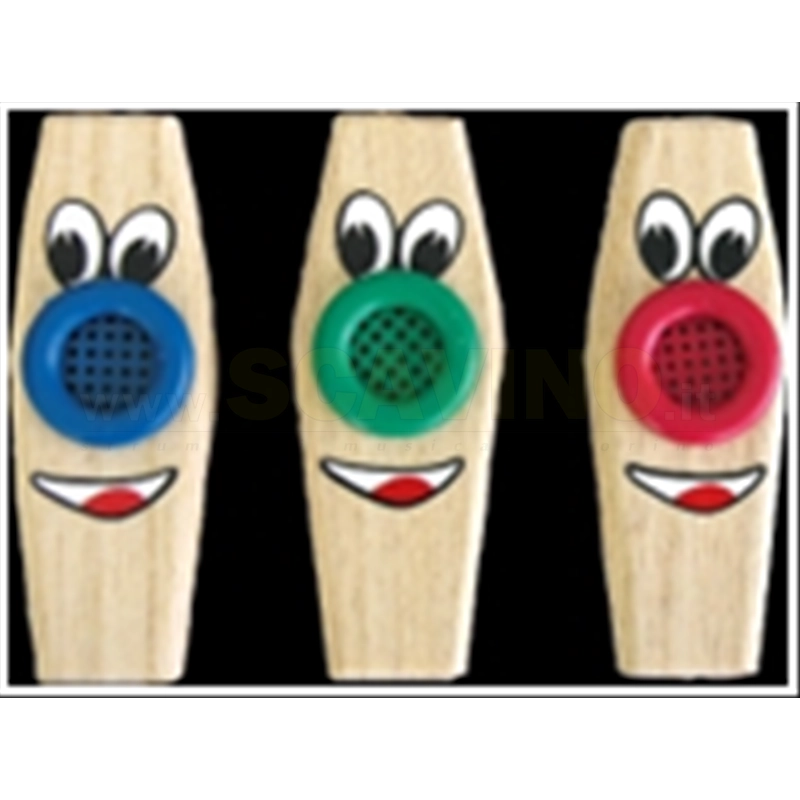 Kazoo KA 2 Plaschke in Legno con disegno occhi CAZOO