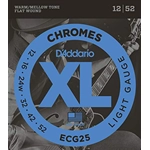 D'addario ECG25 Set Corde Flat per Chitarra Elettrica 12-52