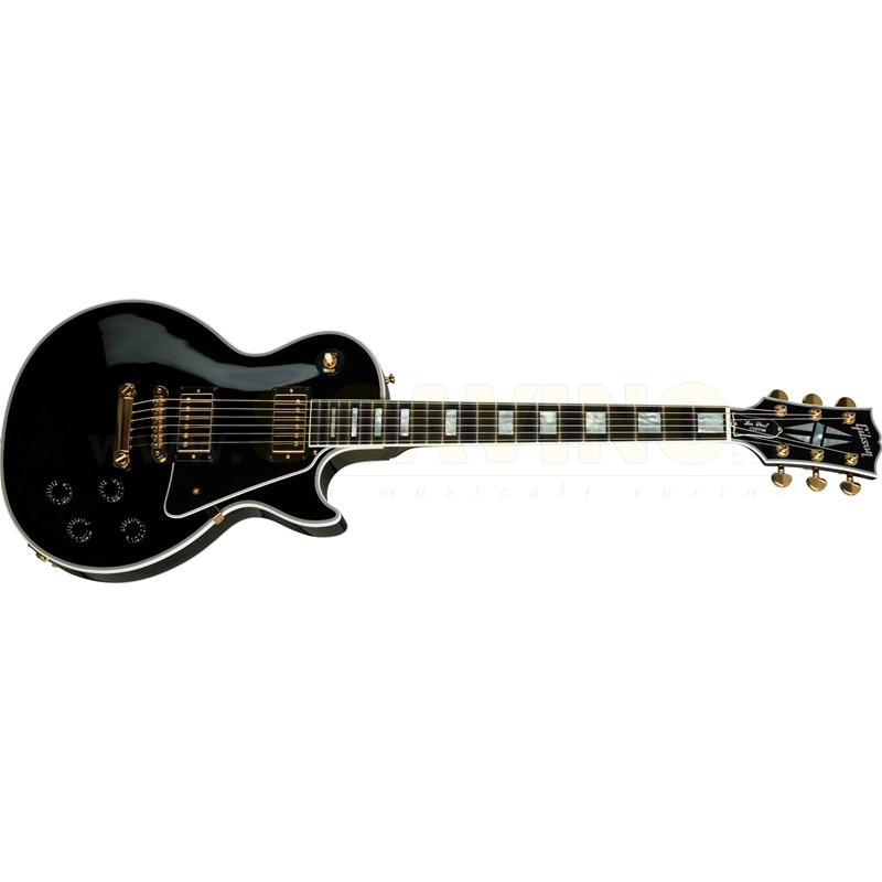 Gibson Les Paul Custom Ebony W/ Ebony Fingerboard Gloss LPC-EBGH1E