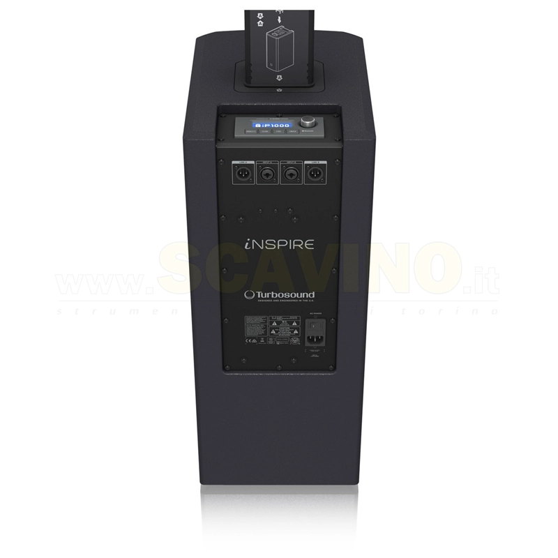 Turbosound IP1000 V2 Sistema amplificato a colonna, Bluetooth