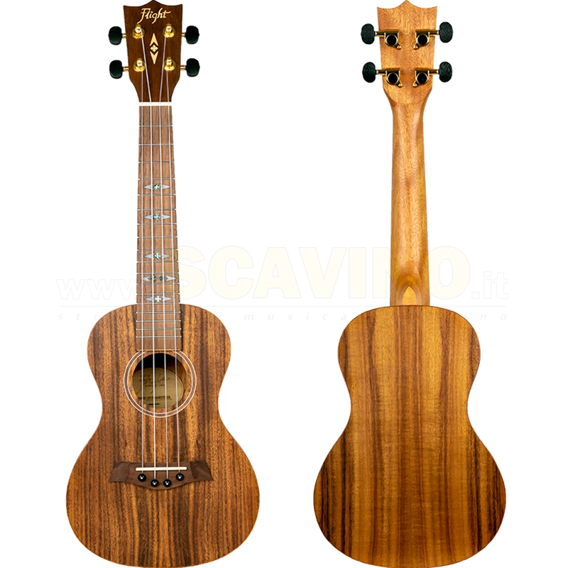 Flight DUC445 Ukulele Concerto in legno Koa lucido