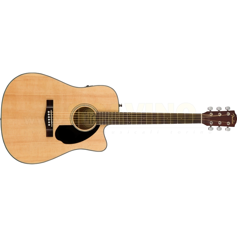 Fender CD60SCE Dreadnought, Walnut Fingerboard, Natural 0970113021