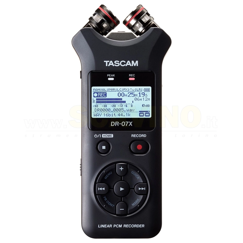 Tascam DR07x Registratore Digitale con Microfono Stereo
