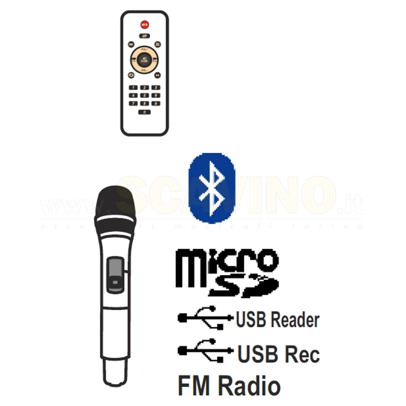 Audio Design M1.7WL diffusore portatile a batteria completo di microfono