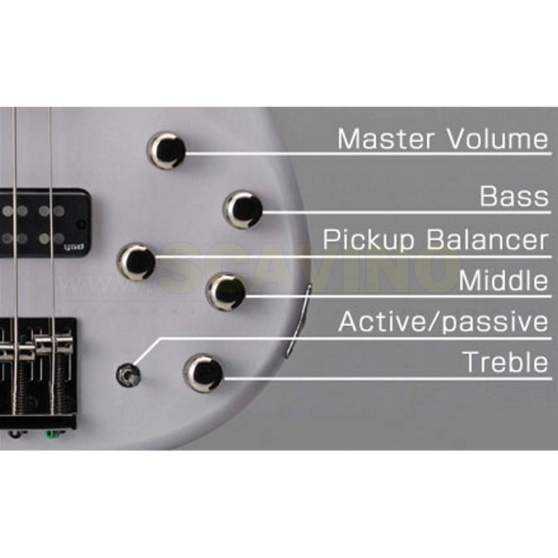 YAMAHA TRBX504 TWH basso elettrico a 4 corde Transluscent White