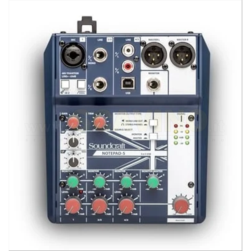 Soundcraft NOTEPAD 5 Mixer 5 canali