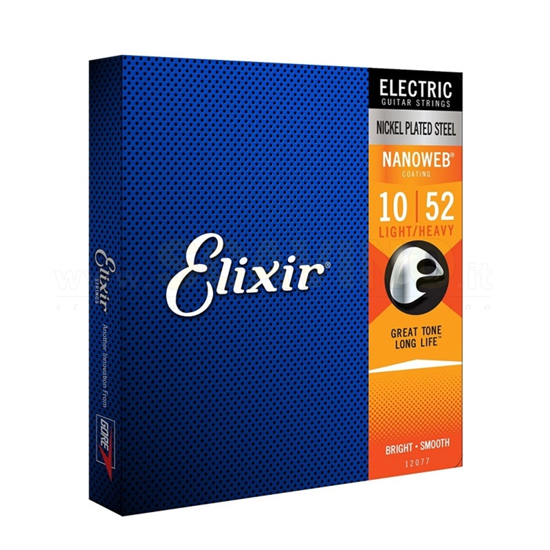 Elixir 12077 Nickel Plated Steel Nanoweb Corde Chitarra Elettrica 10-52