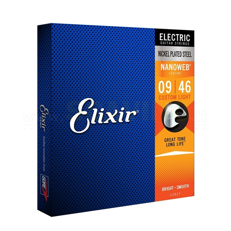 Elixir 12027 Nickel Plated Steel Nanoweb Corde Chitarra Elettrica 09-46
