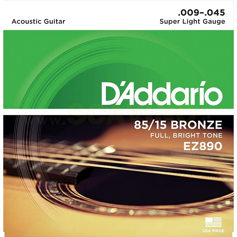 D'addario EZ890 Muta Corde per Chitarra Acustica 9-45