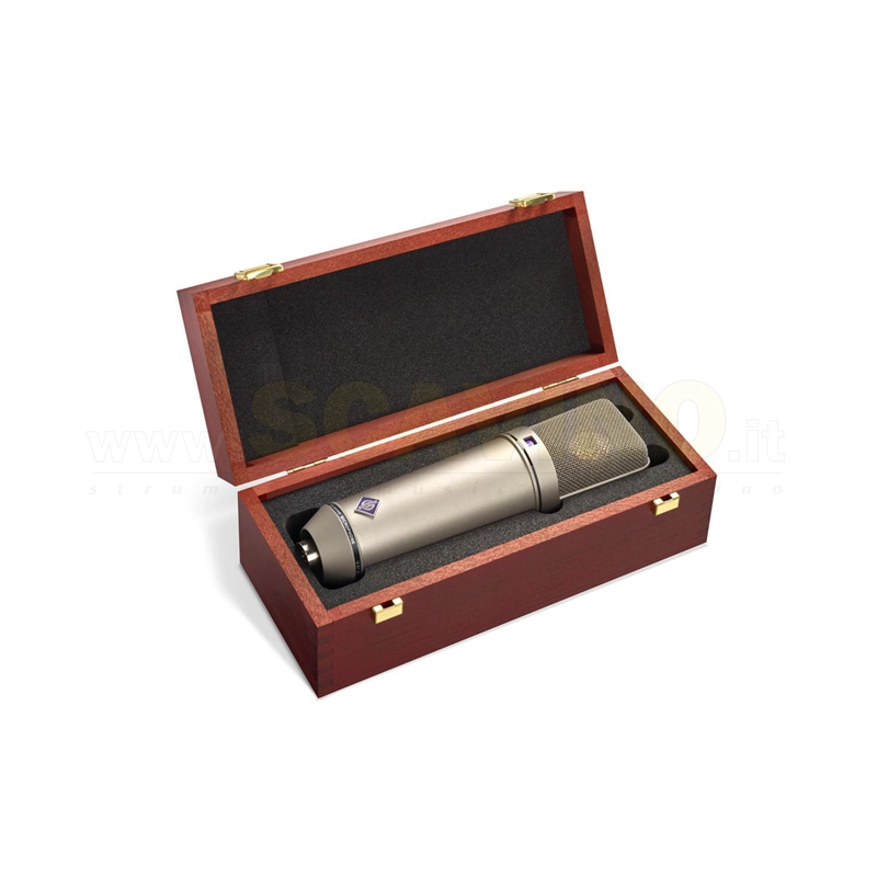 Neumann U87 AI Box in Legno Microfono Condensatore