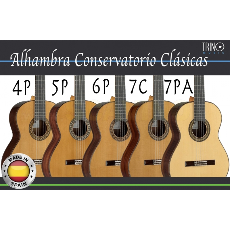 Alhambra 7PA Top in abete Chitarra Classica con borsa