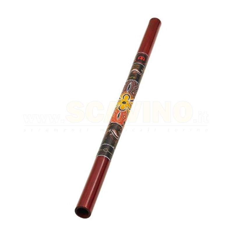 Meinl Percussion DDG1-R - Didgeridoo in legno con dettaglio dipinto a mano, 120 cm (47"), colore: Rosso