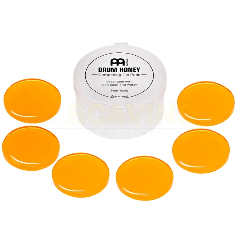 MEINL MDH Drum Honey, sordina per batteria, con cuscinetti damper KEEPDRUM,Pad moongel