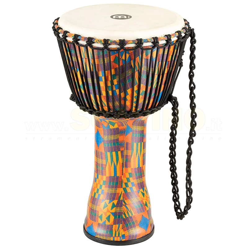 MEINL Percussion - Djembe africano, serie da viaggio, con decorazioni del Kenya, misura media, superificie in capra (PADJ2-M-G)
