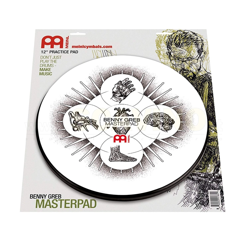 Meinl Cymbals MPP-12-BG - Pad per allenamento alla batteria, mod. Benny Greb, 12" (30,4 cm)