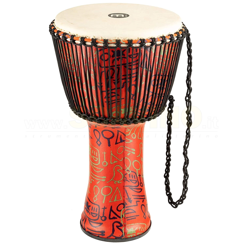 Meinl Percussion PADJ1-XL-G - Djembe africano con membrana in pelle di capra, serie Travel, tiraggio a corde, diametro: 35,56 cm (14", misura XL),...
