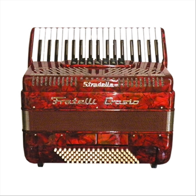Fisarmonica Crosio 120 Bassi 41 Tasti 7+2 Registri Rossa